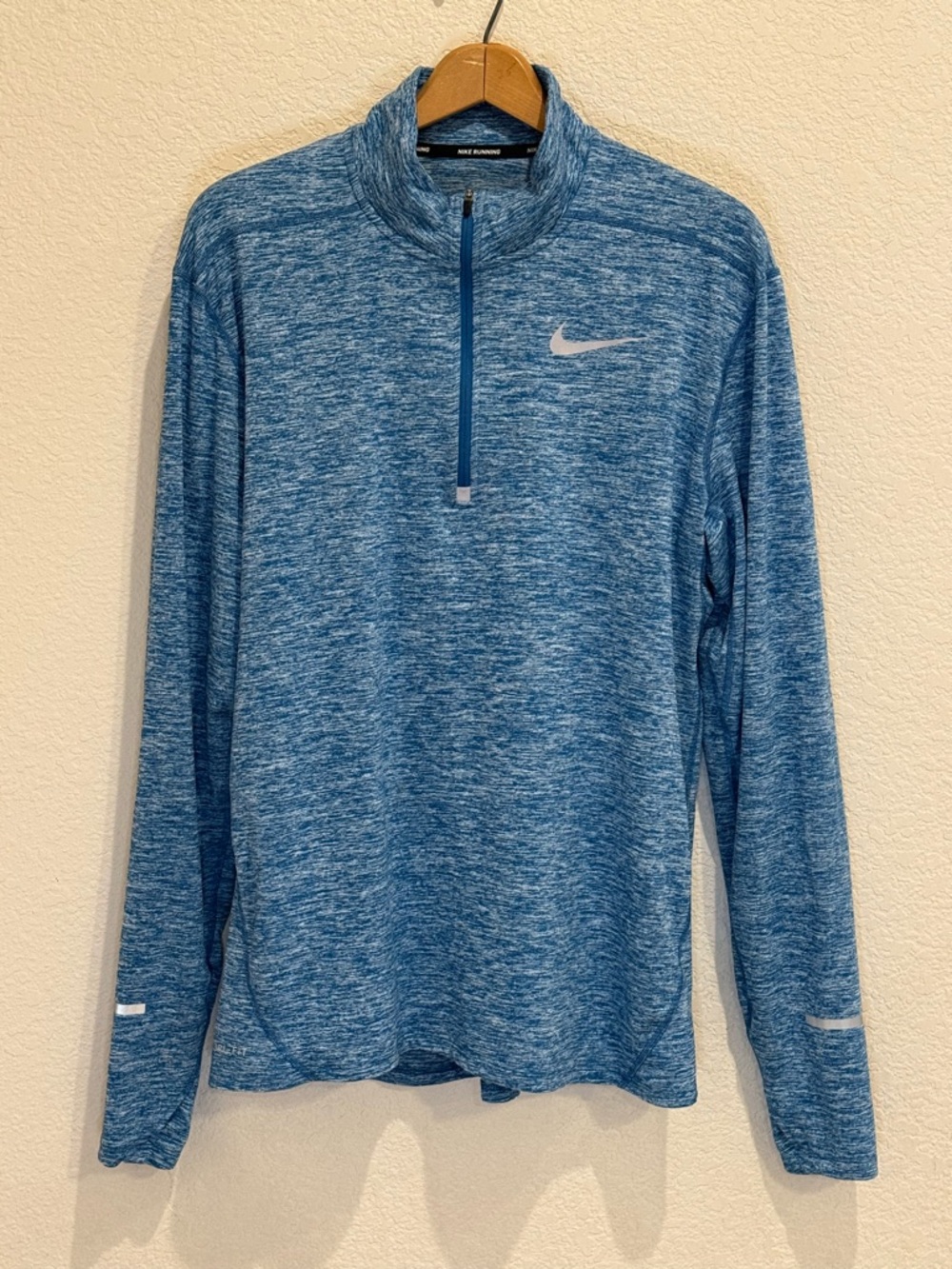 Nike Running Men’s Dri-FIT 1/2 Zip Teal Space Dye L - Picture 14 of 14